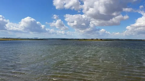 Baltic sea, Wismar bay view and island Poel shore Stock Footage 331438048