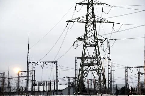 Baltic states begin switch away from Russian power grid, Vilaka, Latvia - 08 Feb Stock Photos