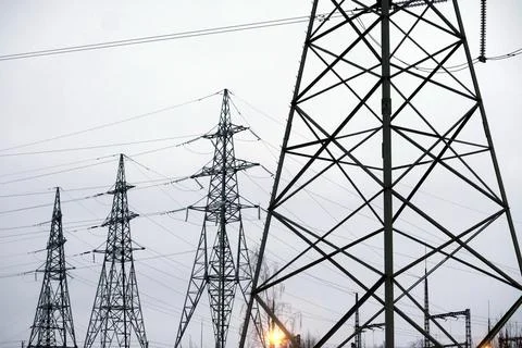 Baltic states begin switch away from Russian power grid, Vilaka, Latvia - 08 Feb Stock Photos