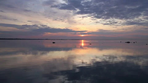Baltic sunset and seaside Stock Footage 40732879