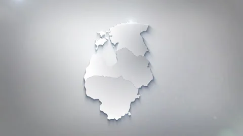 Baltics Glass Map Labels 4K 動画素材 54451251