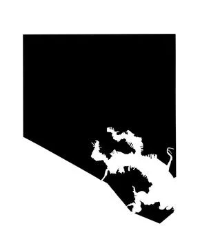 Baltimore city map vector silhouette illustration Ilustração Stock