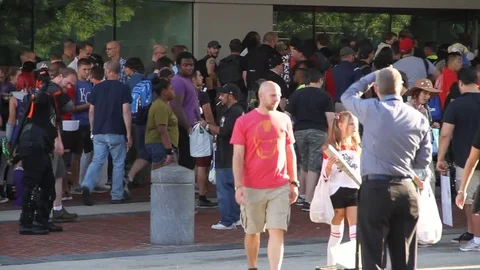 Baltimore Convention Center crowd Video stock 81688101