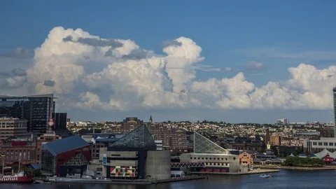 Baltimore - Distant Storm Clouds Timelapse Video stock 82885675