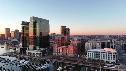 Baltimore Harbor - Baltimore, MD Video stock 336357446
