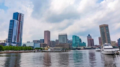Baltimore Harbor Timelapse 4K HD Видео 91656365