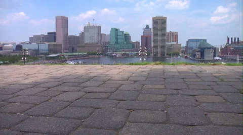 Baltimore Inner Harbor Crane Video stock 1065648