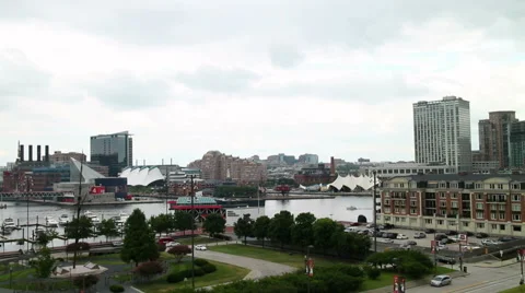 Baltimore Inner Harbor Stock Footage 45934878
