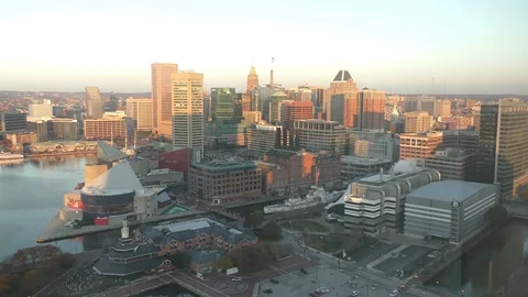 Baltimore inner harbor Stock Footage 98832866