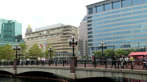 Baltimore Inner Harbor Shops Stock Footage 45934947