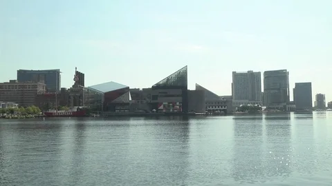 Baltimore Inner Harbor Skyline Stock-Footage 84749885