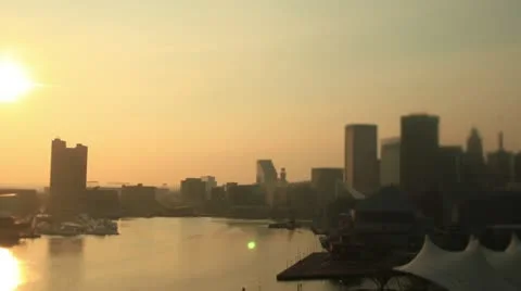 Baltimore Inner Harbor Timelapse 库存影片 11236622