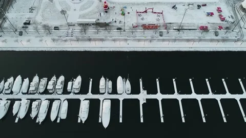Baltimore Inner Harbor in the wintertime Stock Footage 149593839