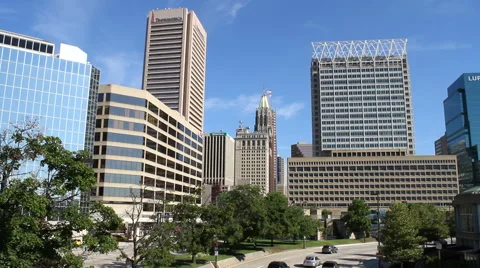 Baltimore Light Street Stock Footage 41357162