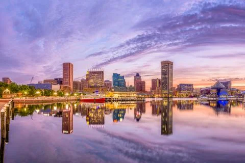 Baltimore, Maryland, USA Skyline Stock Photos