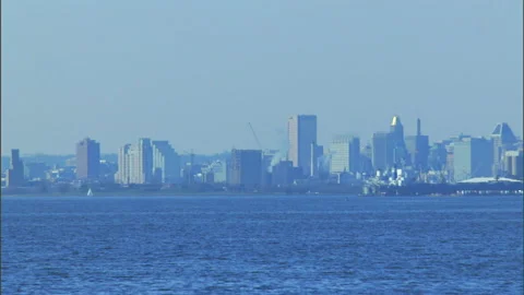 Baltimore skyline-Harbor Stock Footage 296503534