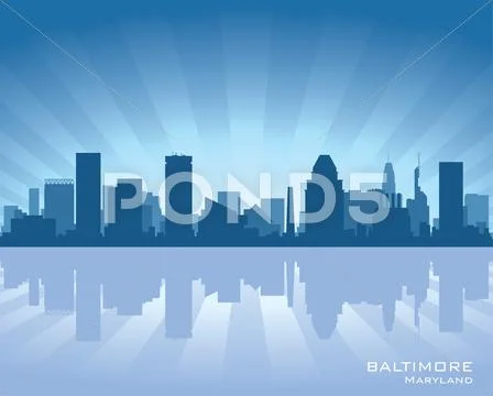 Baltimore skyline Stock Illustration