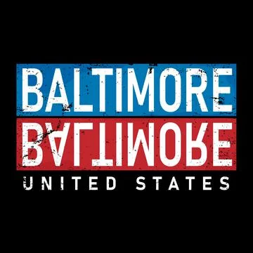 Baltimore typography design vector, for t-shirt, poster and other uses Illustrazione stock