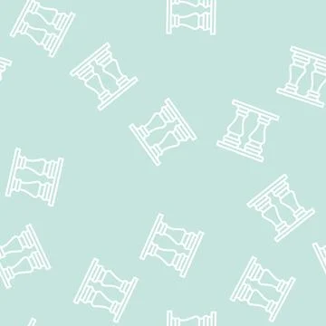 Balusters decoration line vector seamless pattern Stock Illustration