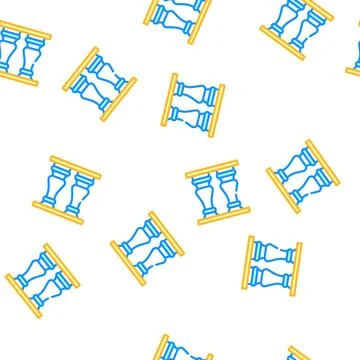Balusters decoration vector seamless pattern Stock Illustration