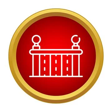 Balustrade icon showing security and design element Illustrazione stock