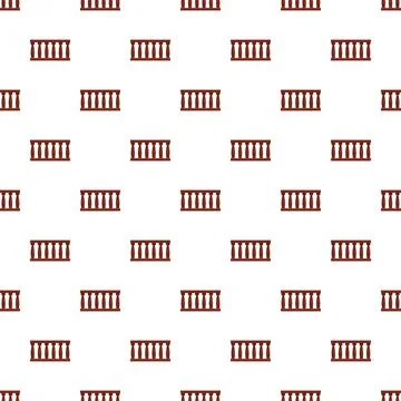 Balustrade pattern creating a seamless architectural background Stock Illustration