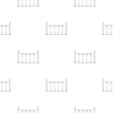 Balustrade pattern seamless Stock Illustration