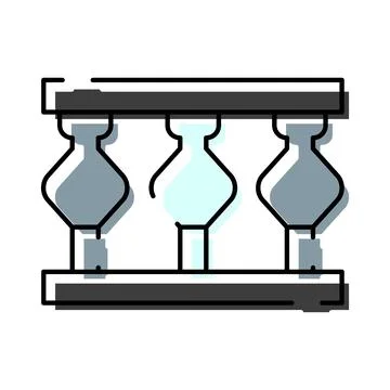 Balustrade railing icon architecture design element Illustrazione stock