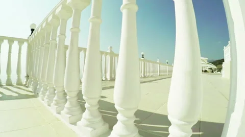Balustrade sea 스톡 동영상 54558444