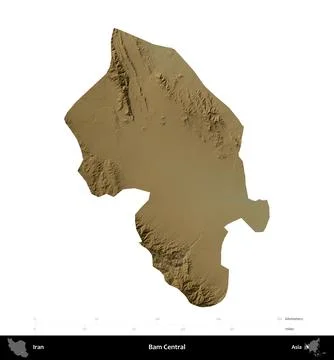 Bam Central, Iran, isolated on white. Physical Stock Illustration