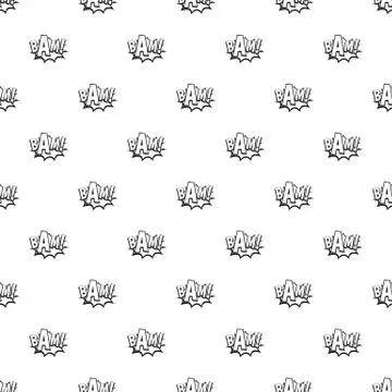 BAM, comic book bubble pattern Illustrazione stock