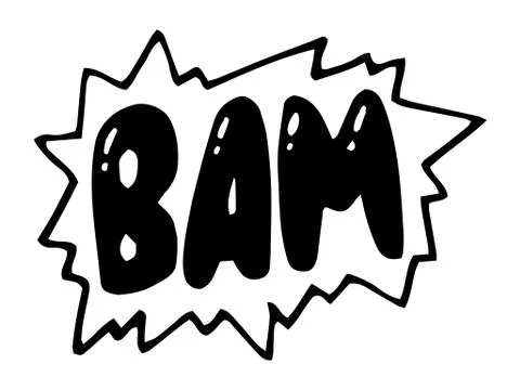 Bam comic book explosion icon. Pop art retro vector illustration. Cartoon Illustrazione stock