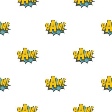 BAM, comic book explosion pattern seamless 스톡 일러스트