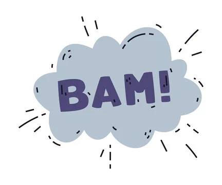 Bam Comic Effect from Bomb or Explosive Vector Illustration Stock Illustration