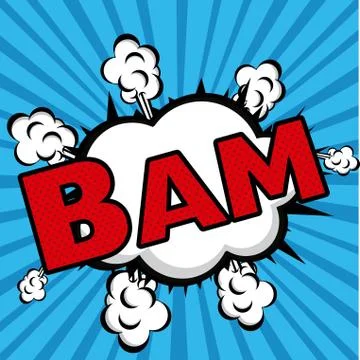 Bam comics icon over blue background vector illustration Illustrazione stock