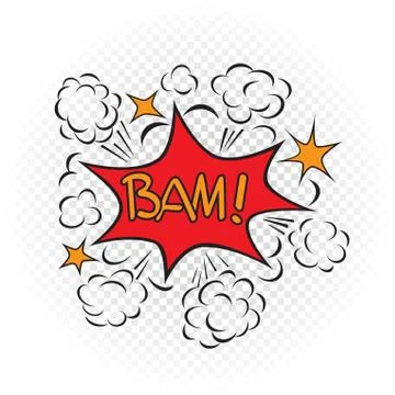 Bam explode cartoon illustration Illustrazione stock