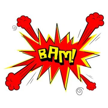 Bam text Stock Illustration
