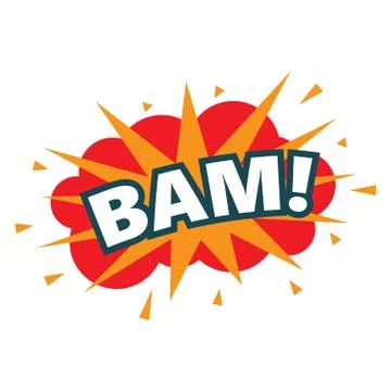 BAM. wording sound effect set. Stock Illustration