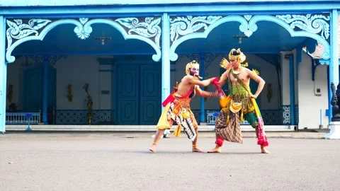 Bambangan cakil dance- javanese classical dance Stock Footage 194538148