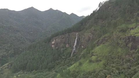 Bambarakanda Waterfall Sri Lanka Stock Footage 277586529