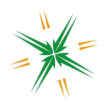 Bamboo Abstract Star Shape Logo Icon Design Vector Template Stock Illustration