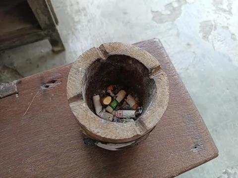 Bamboo ashtray Stock Photos