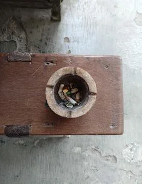 Bamboo ashtray Stock Photos