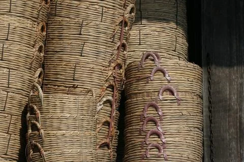 Bamboo basket Stock Photos