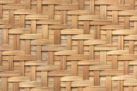 Bamboo basket weave pattern  texture background. Background and texture conce Photos