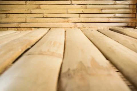 Bamboo bench Stock Photos