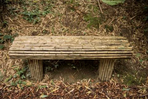 Bamboo bench Stock Photos