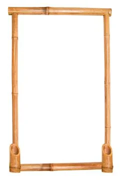 Bamboo board on white background. Stock Photos