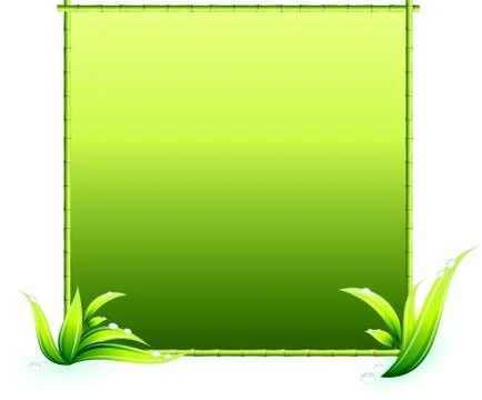 Bamboo border elements Stock Illustration