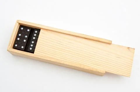 Bamboo box with domino Stock Photos